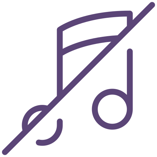 No, sound, music, mute, not allowed, sign, volume icon